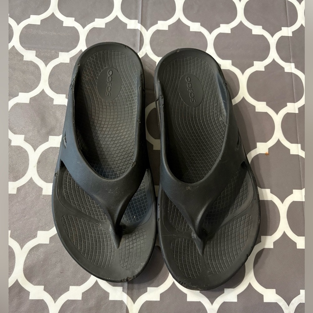 OOFOS OOriginal recovery sandal Black Comfort Sandals men’s 9 / wonens 11 - Picture 3 of 8